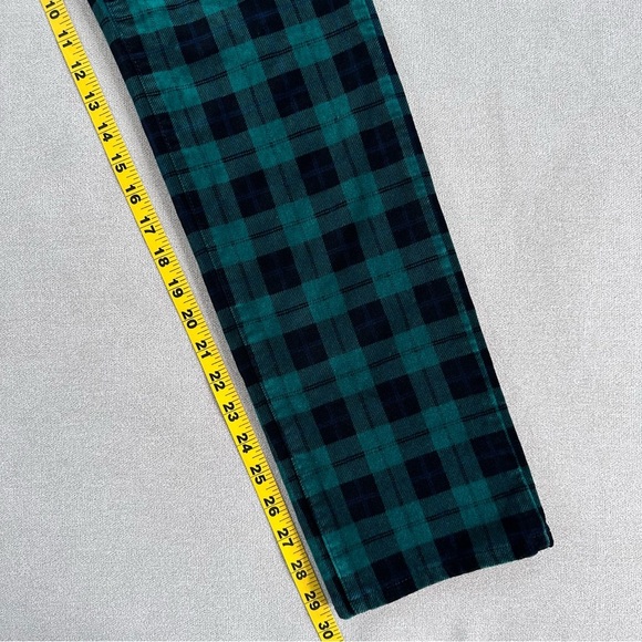 Talbots Velveteen Straight Leg Pants. Size 2. Green Plaid. - Picture 12 of 12